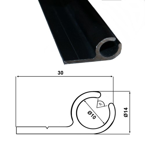 Kederschiene 10m - (8€/m), 1,10m