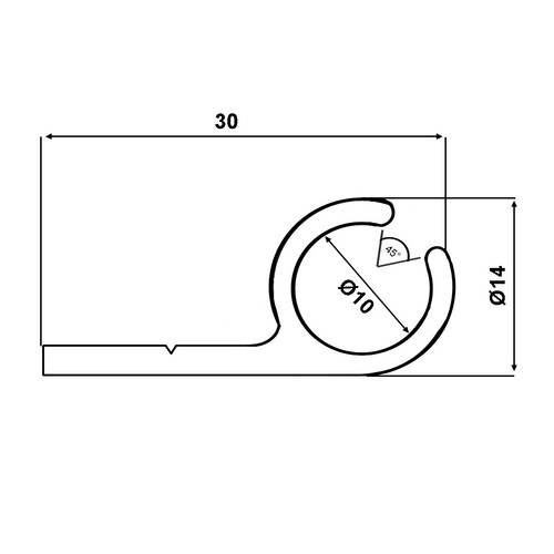 Kederschiene 0 m - (6€/m),